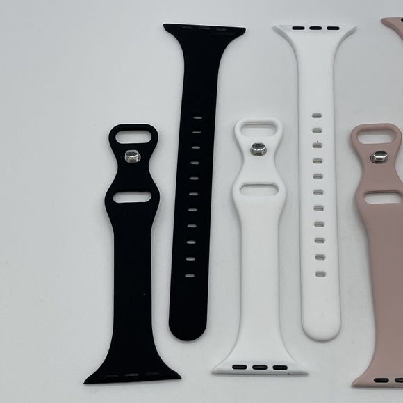 IWatch Bands 42mm/44mm 4 Pack Black White Pink Violet - Picture 4 of 5